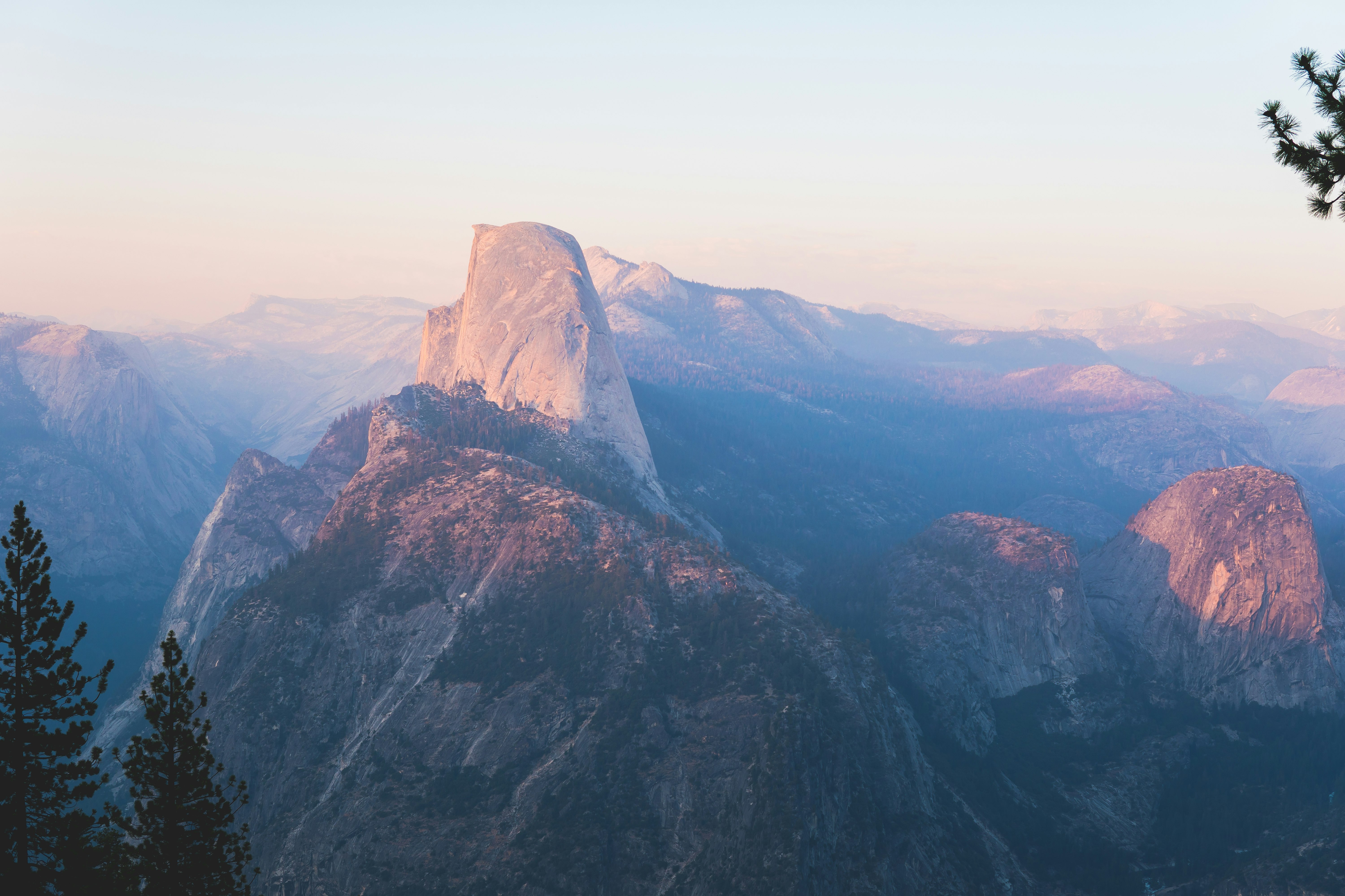 aerial photo of mountain ridge